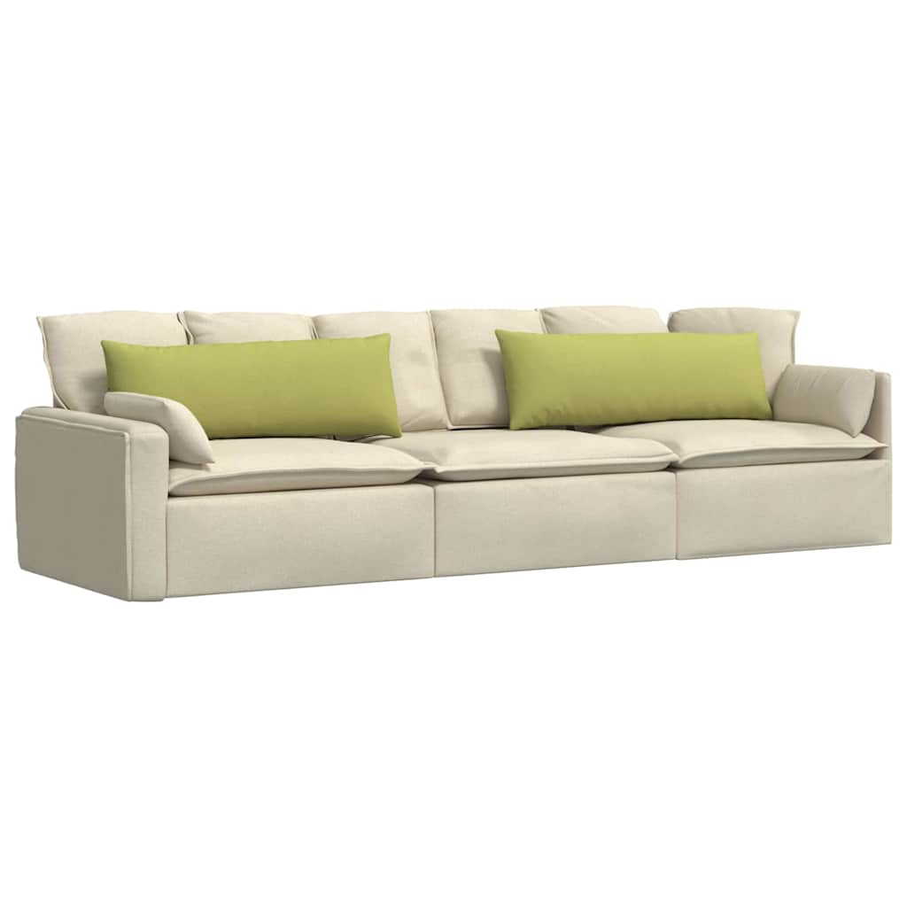 Sofakissen 2 pcs Hellgrau 50 x 30 cm Stoff