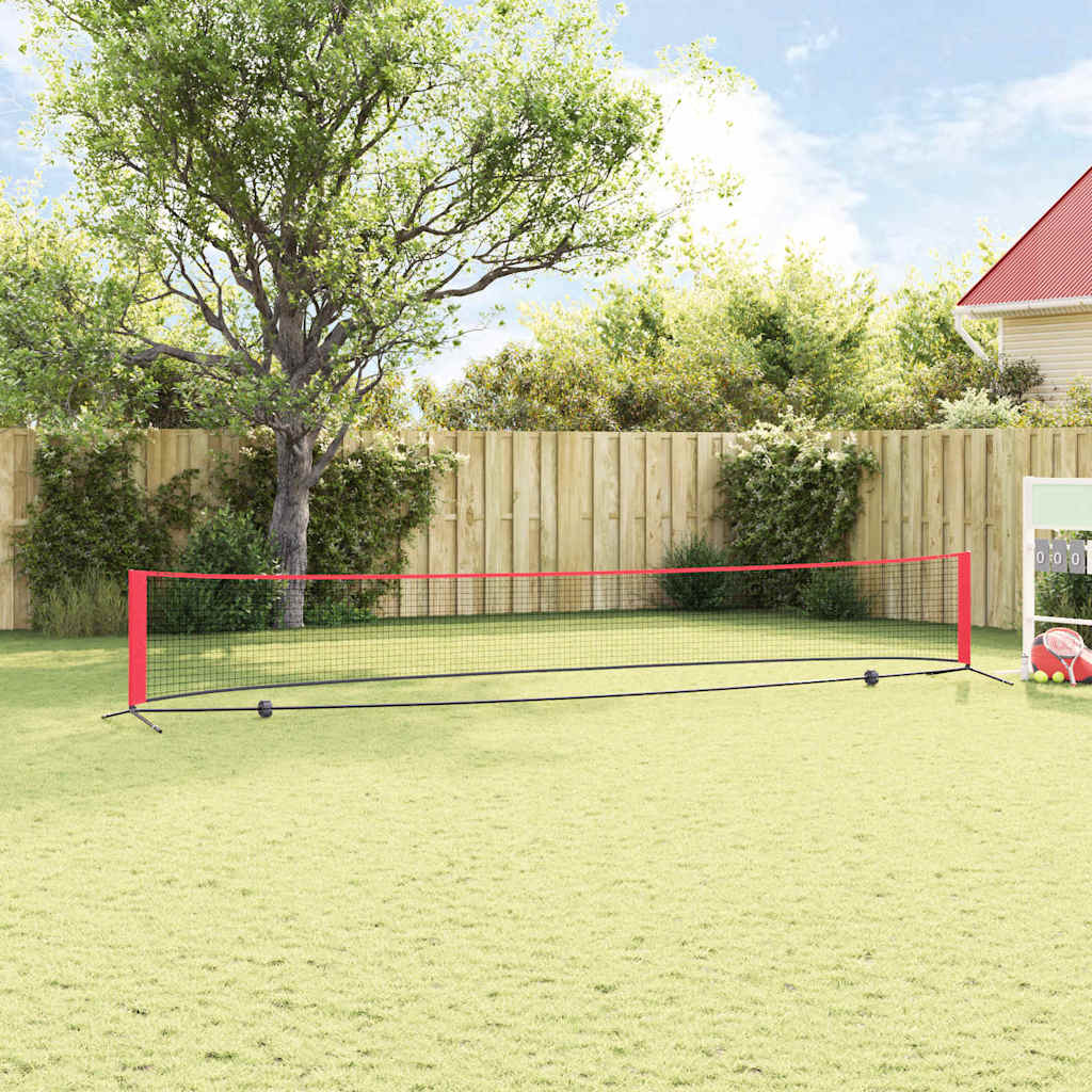 Tennisnetz Schwarz und Rot 301 x 90.5 x 87 cm Polyester