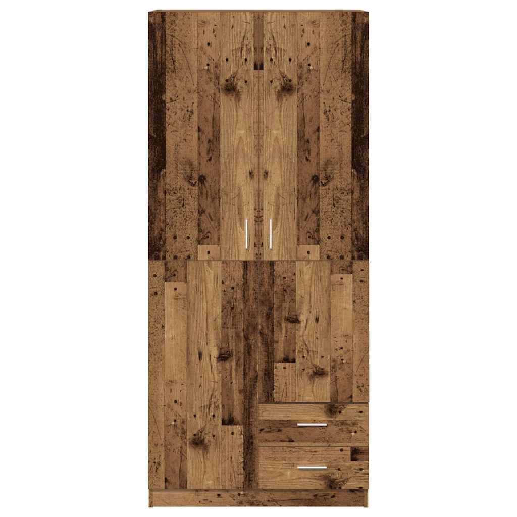 Kleiderschrank Weiß 80x52x180 cm Holzwerkstoff