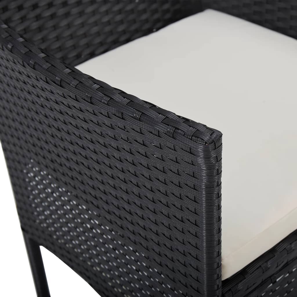 Garten-Essstühle 2 Stk. Poly Rattan Beige