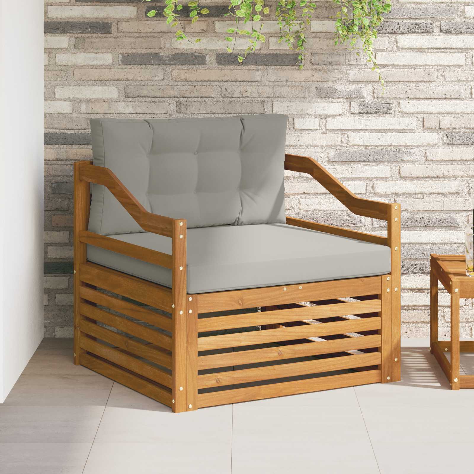 2 Stück Outdoor-Sofa Natur