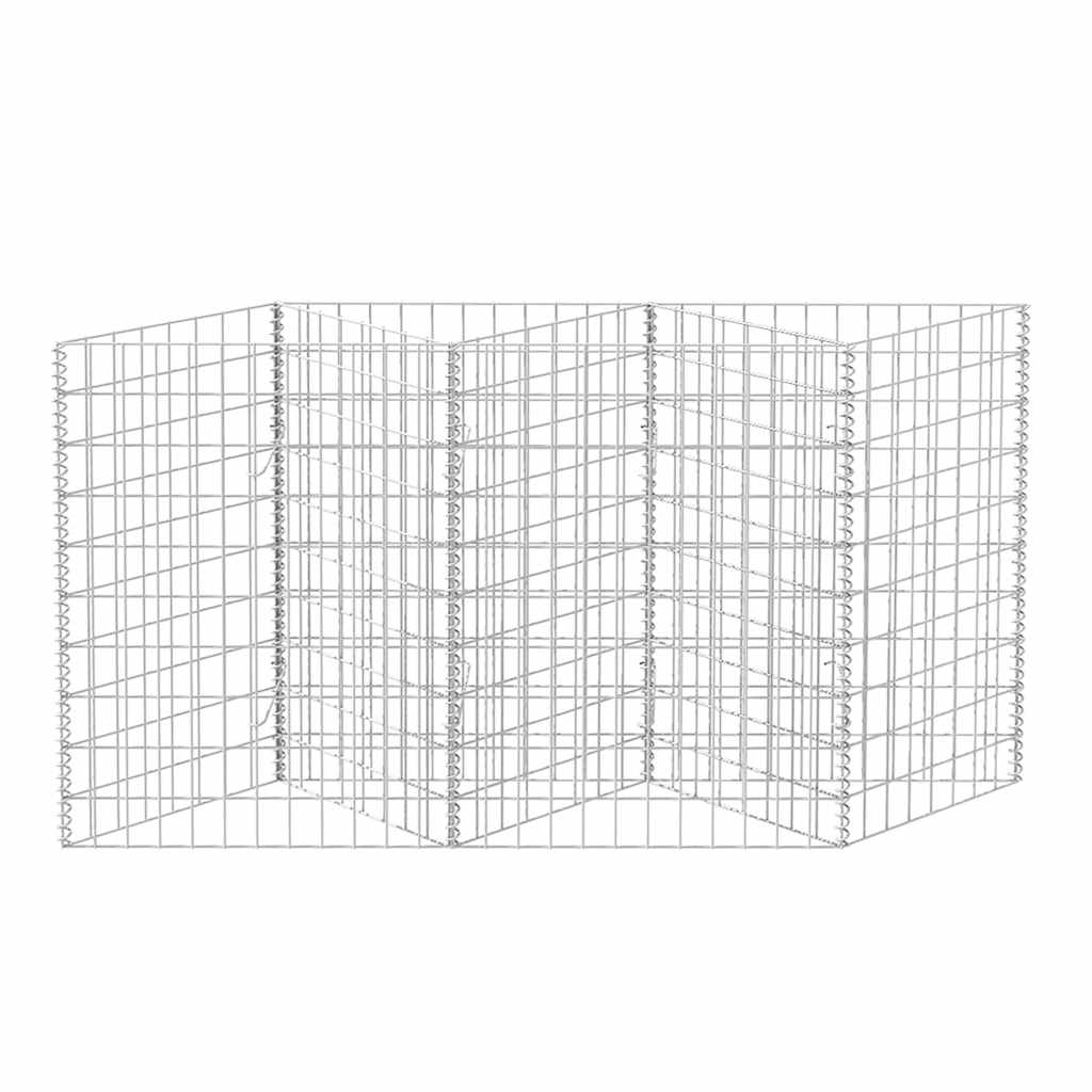 Gabionenkorb Pflanzkasten Gemüse-Hochbeet Stahl 300×30×100 cm