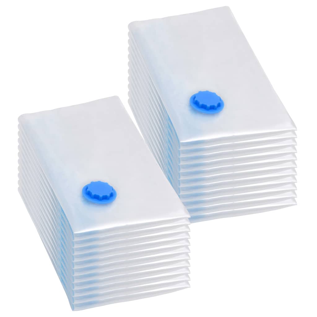 Aufbewahrungstaschen 5 pcs Transparent und Blau 70 x 50 cm