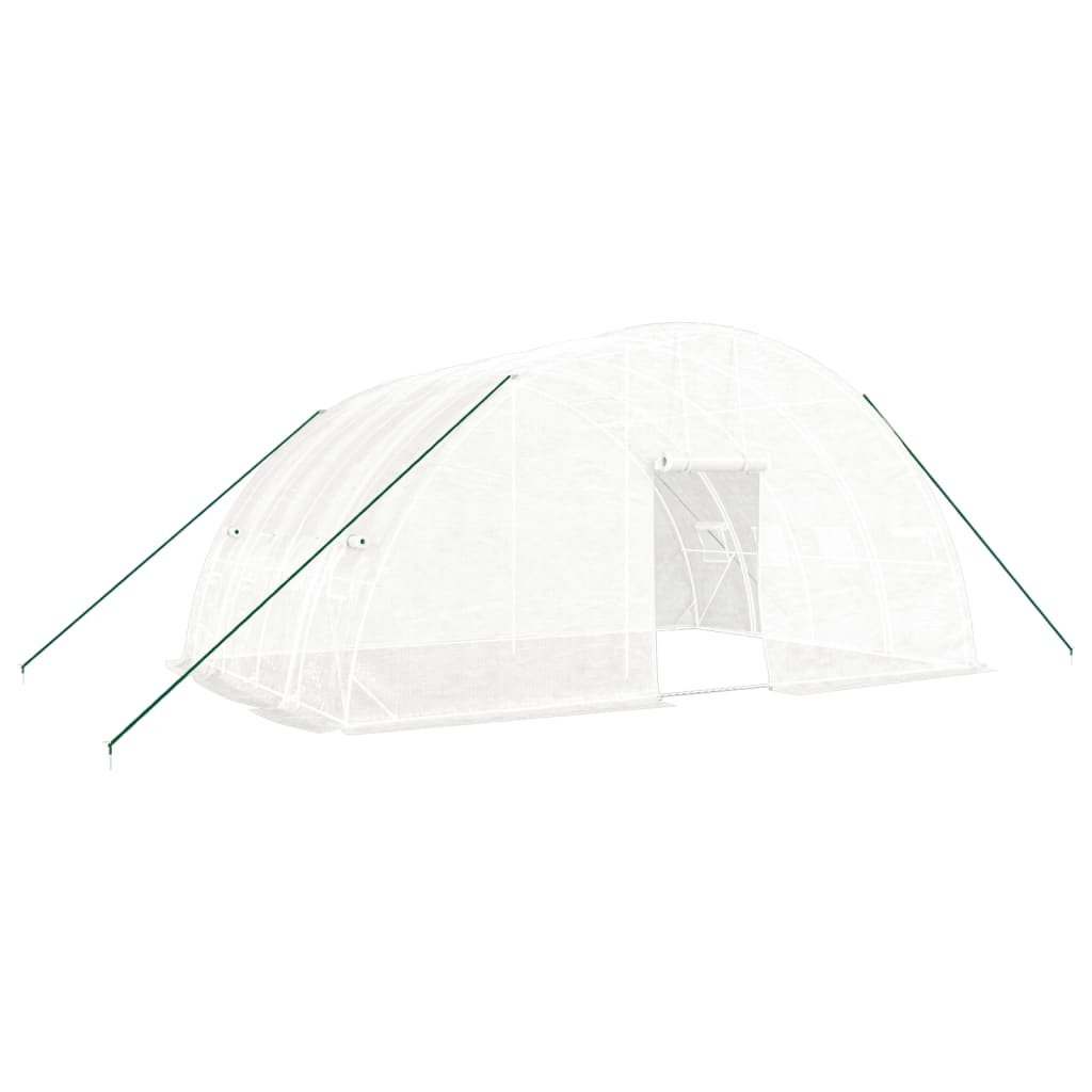 Gewächshaus mit Stahlrahmen Grün 24 m² 6x4x2,85 m