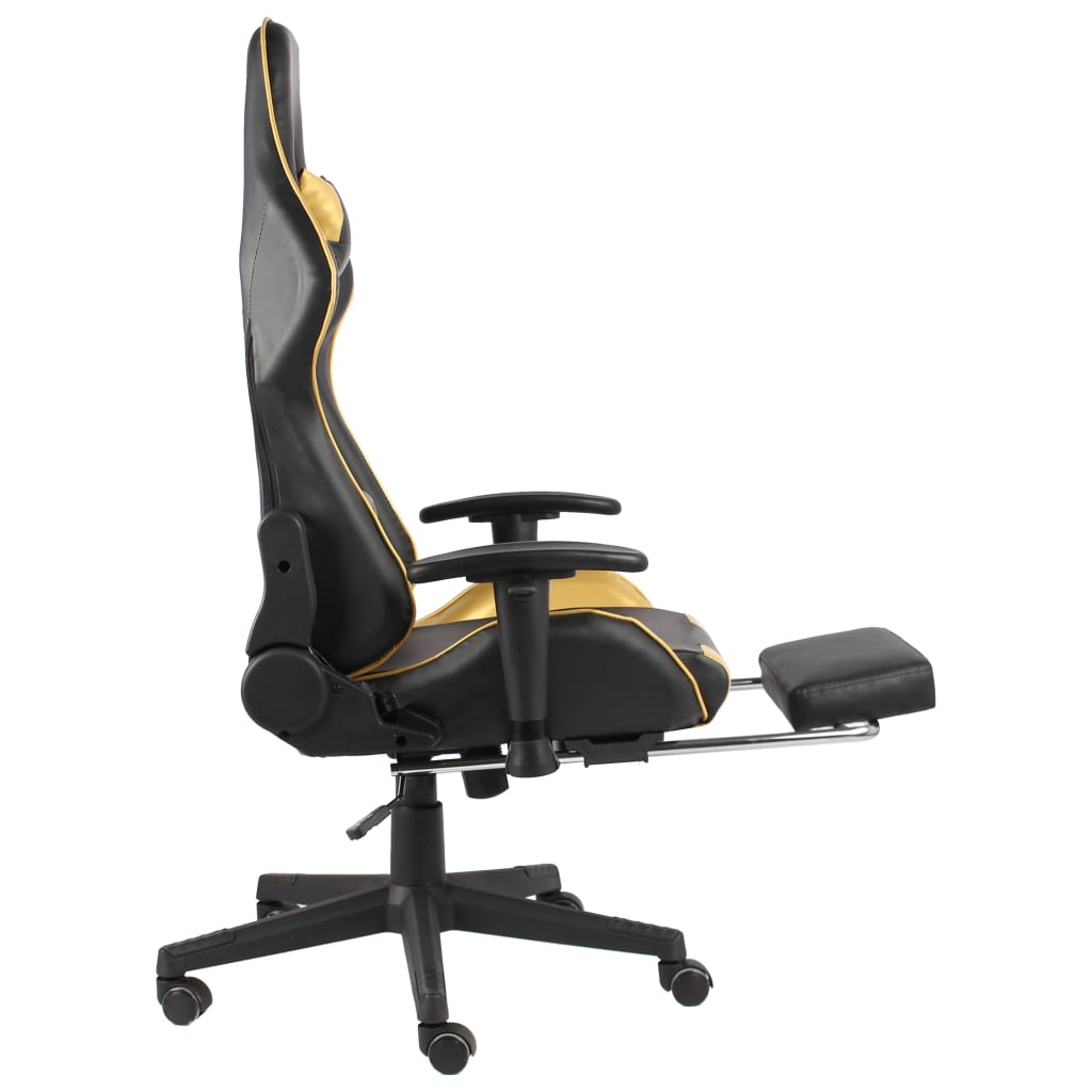 Gaming-Stuhl Drehbar Blau PVC