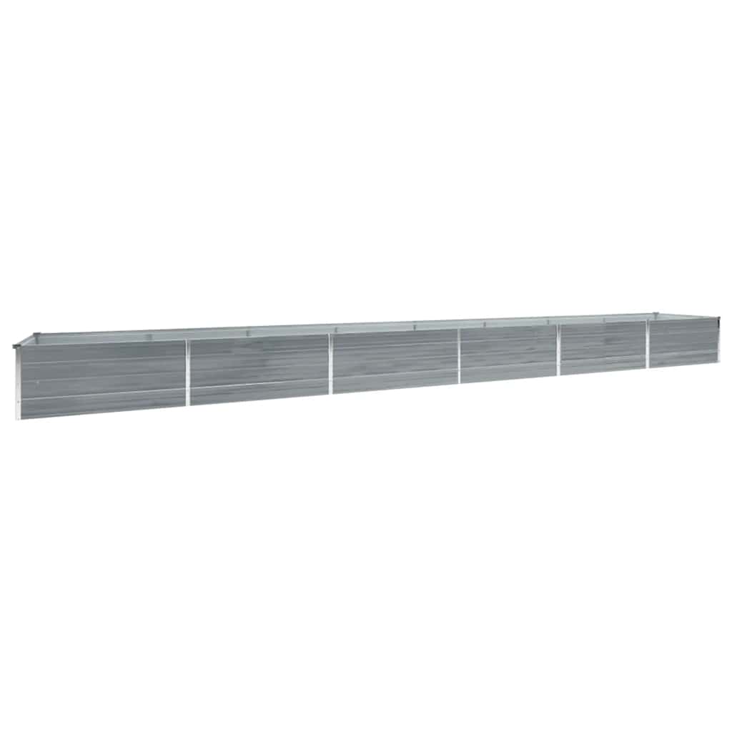 Hochbeet 160 x 80 x 77 cm Verzinkter Stahl Grau