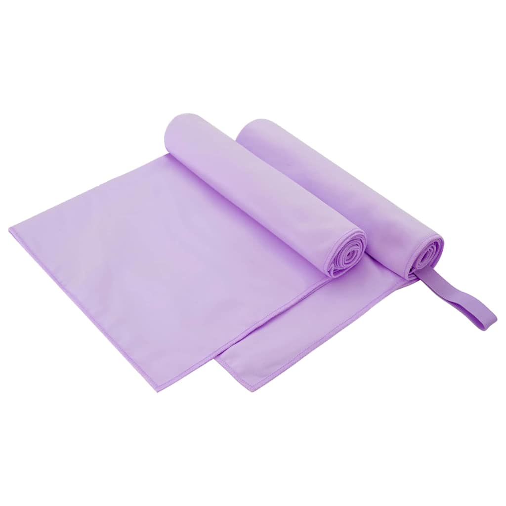 Sporthandtücher 2 pcs Schwarz 50 x 30 cm Polyester und Polyamid