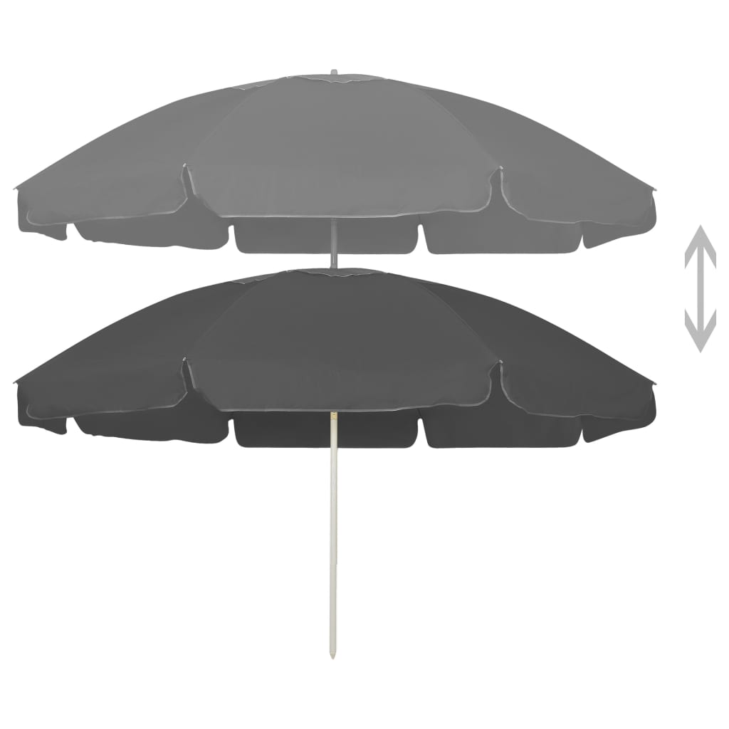 Sonnenschirm mit Stahlmast Sandfarbe 180 cm