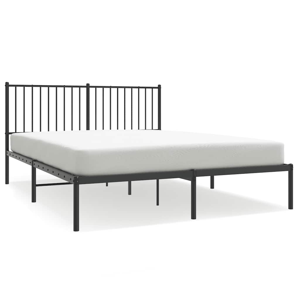 Bettgestell Metall Schwarz 75x190 cm