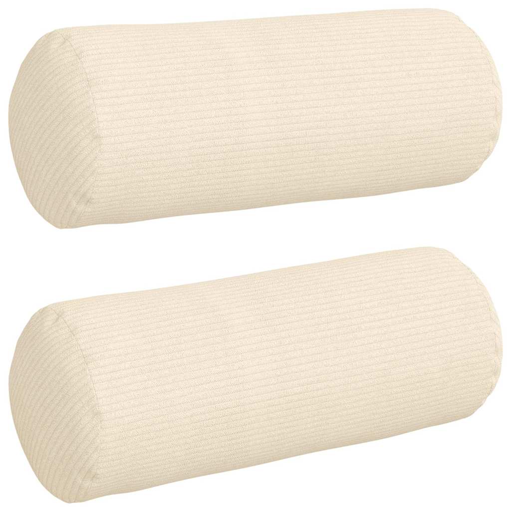 Bolsterkissen 2 pcs Hellgrau Ø 15 x 40 cm Cordstoff