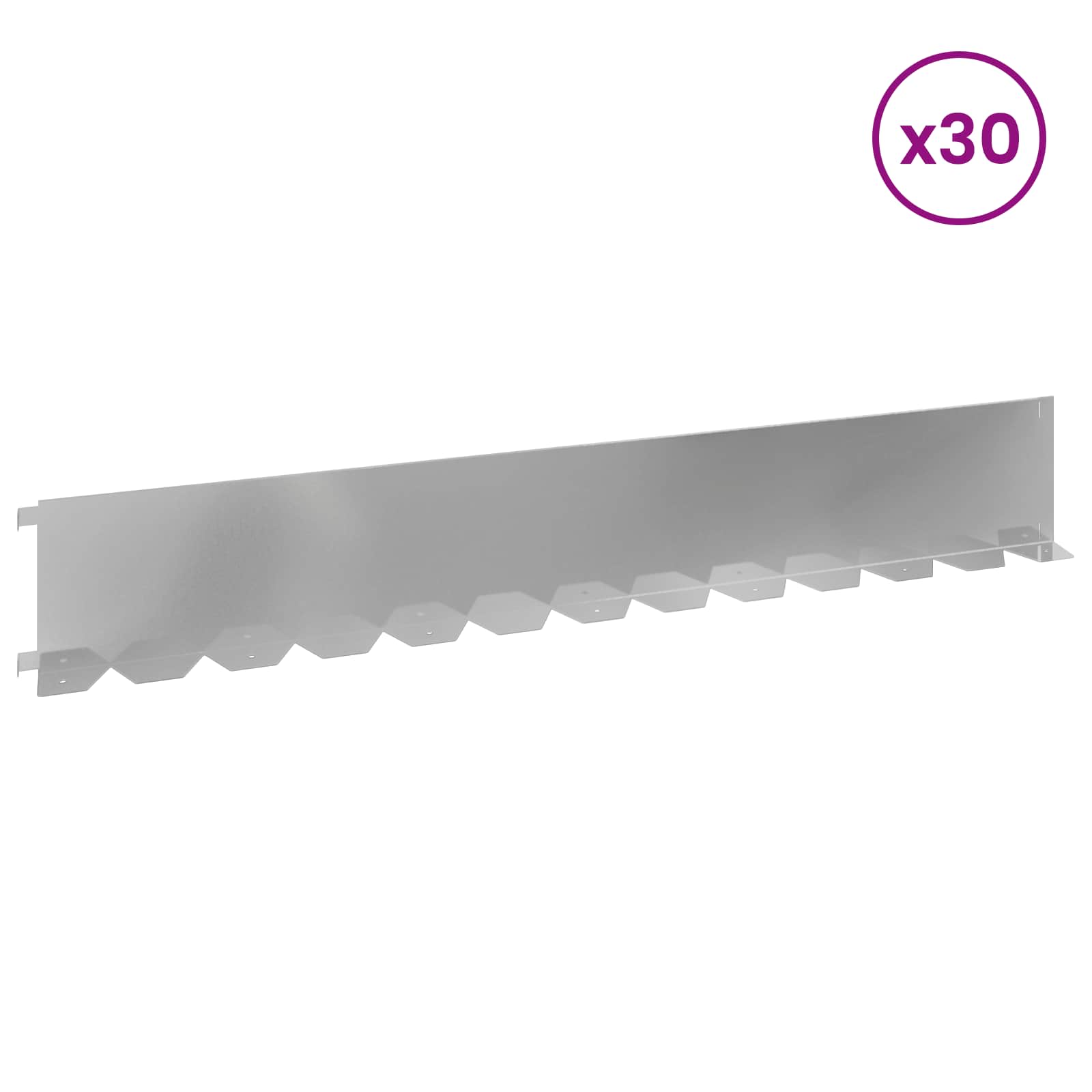 Raseneinfassung 10 pcs 102 x 4 x 4 cm Stahl Schwarz