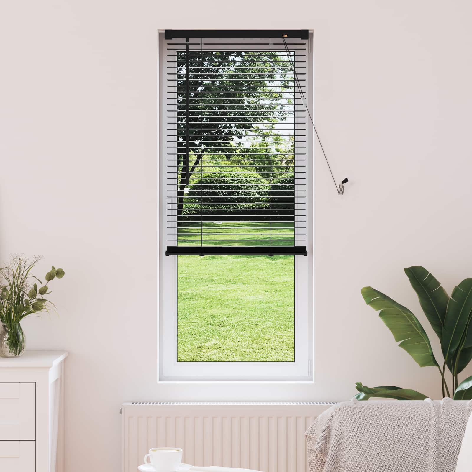 Jalousie Silber Grau 150 x 40 cm 25 mm PVC