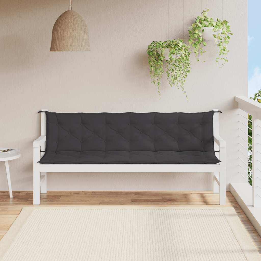Gartenbank-Auflage Anthrazit 100x(50+50)x7 cm Oxford-Gewebe