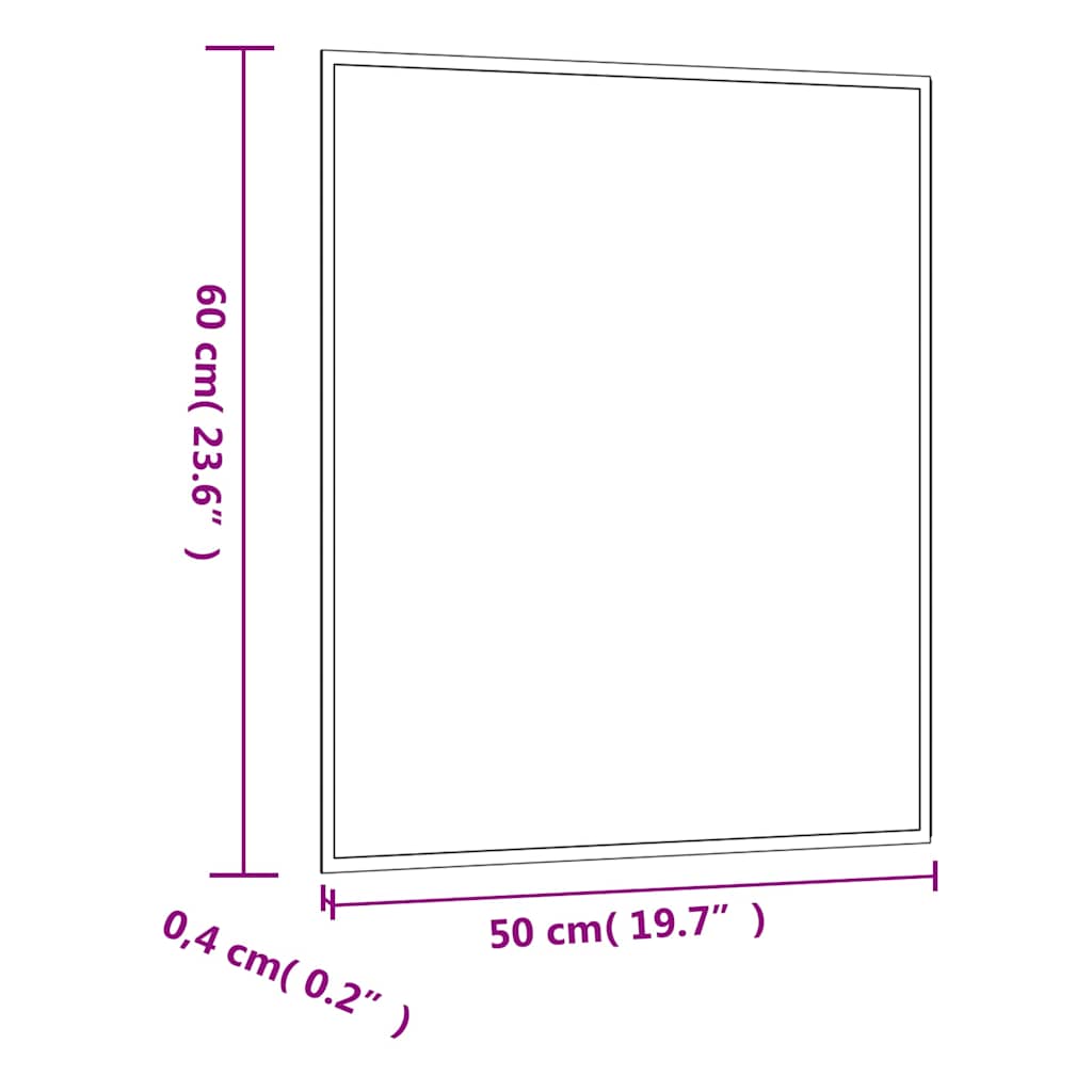 Wandspiegel 40 x 40 cm Quadratisch Glas