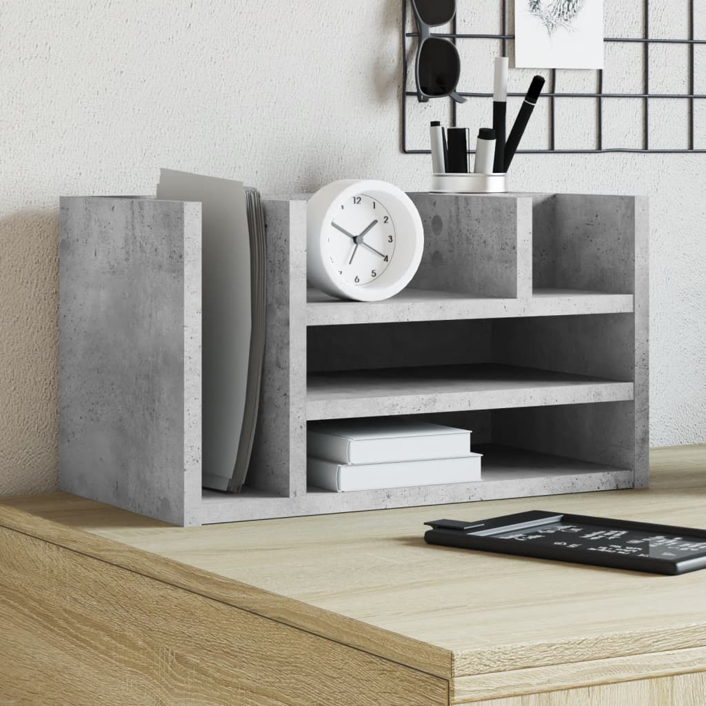 Schreibtisch-Organizer Weiß 44,5x24x25 cm Holzwerkstoff