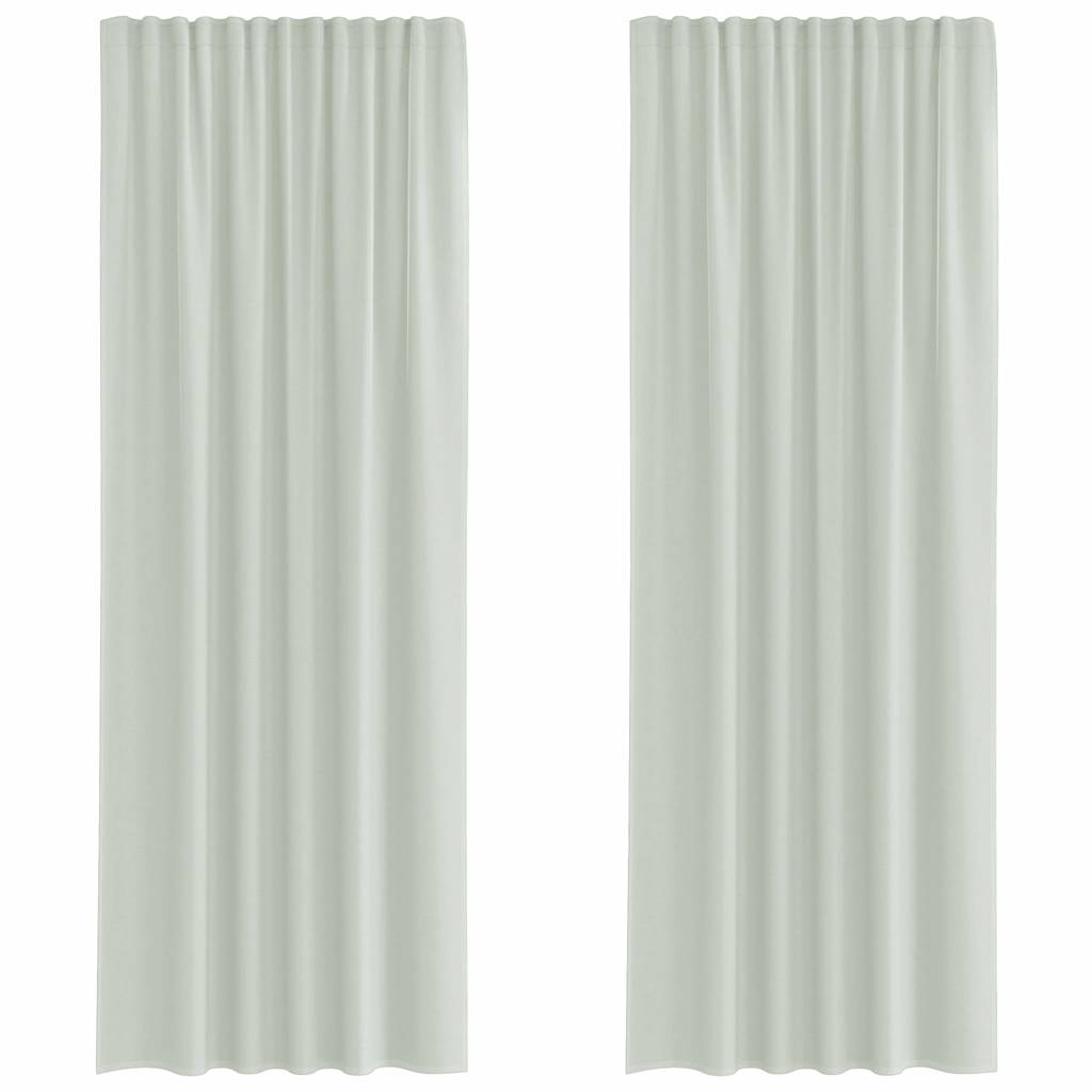 Voile Vorhänge mit Ösen 2 Stk. Apfelgrün 140x140 cm
