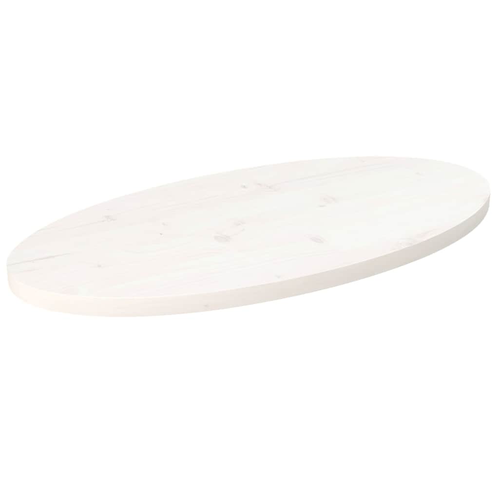Tischplatte 70x35x2,5 cm Massivholz Kiefer Oval