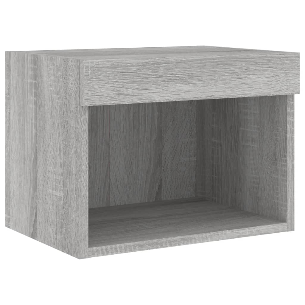 5-tlg. Wohnwand mit LED-Beleuchtung Weiß Holzwerkstoff