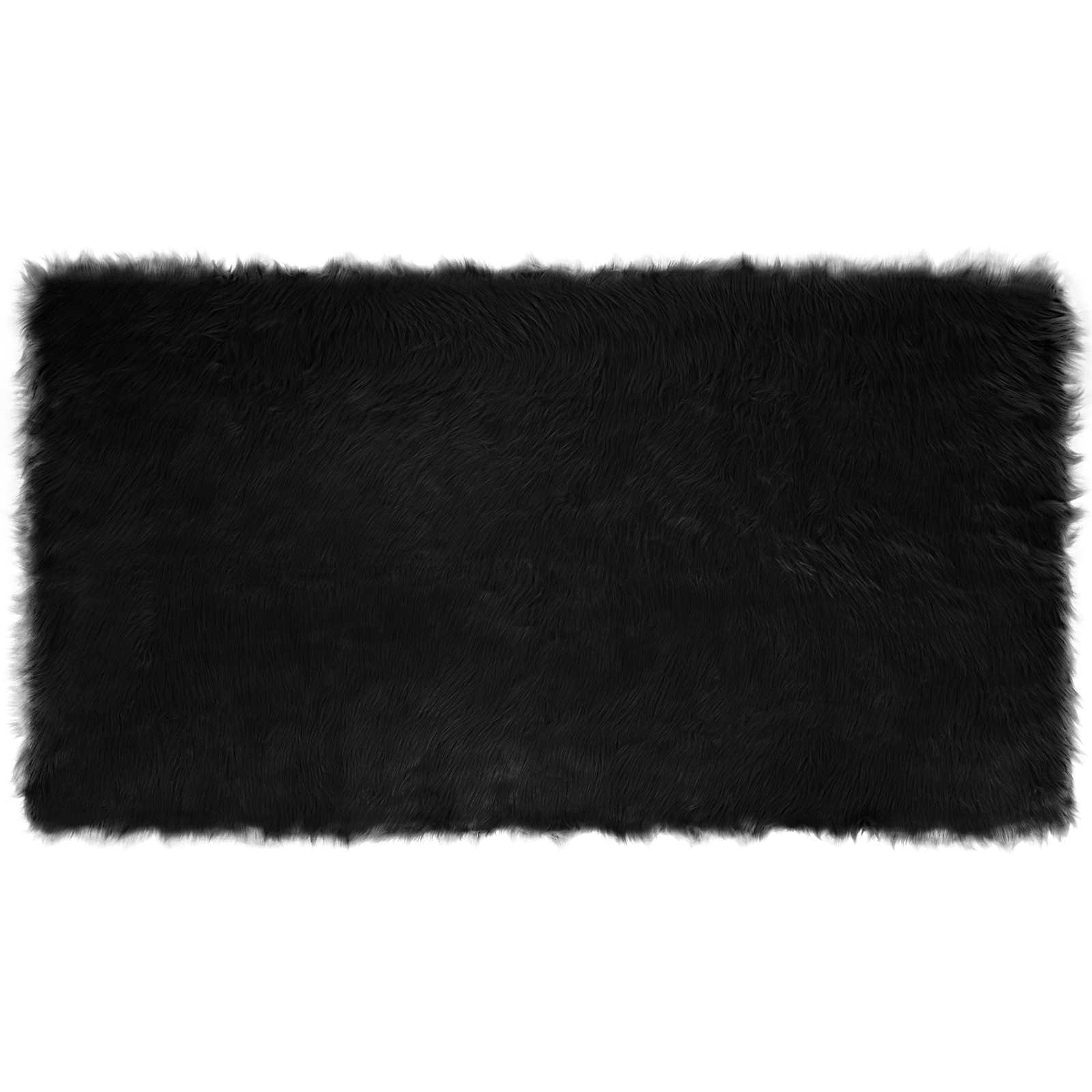 Teppich aus Kunstschaffell TAFALLA Weiß 60 x 110 cm Polyester