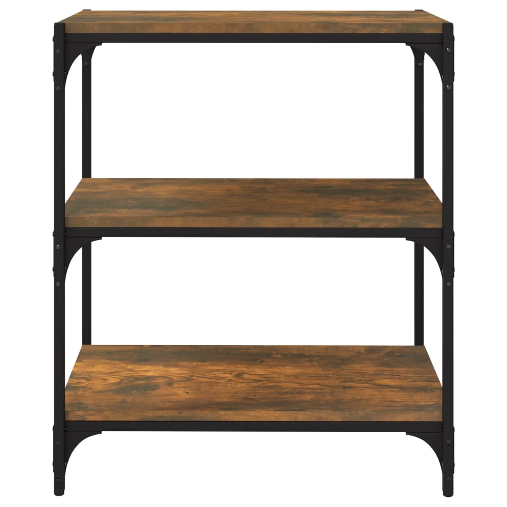 Bücherregal Schwarz 40x33x70,5 cm Holzwerkstoff und Stahl