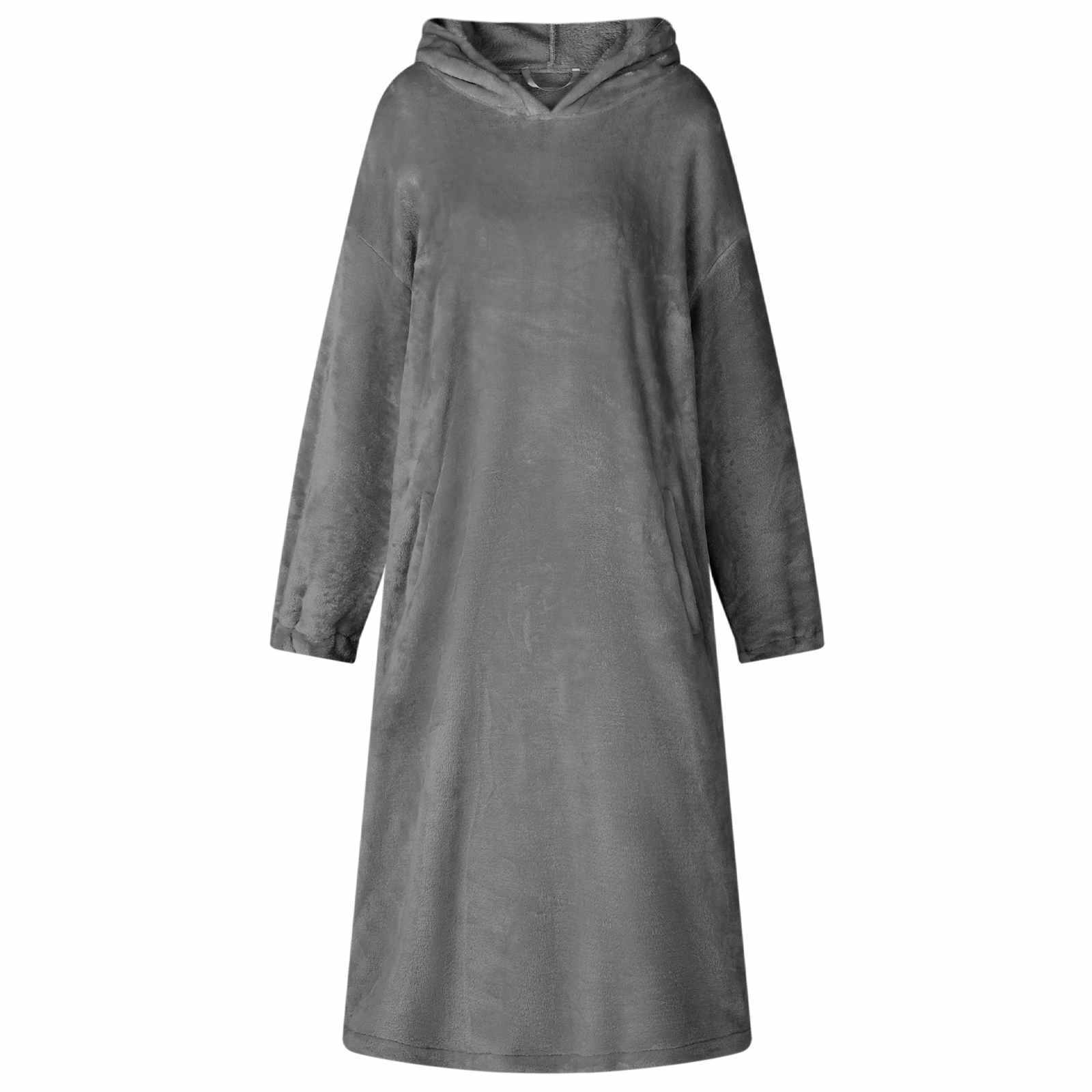 Decken-Hoodie Beige S Flanell