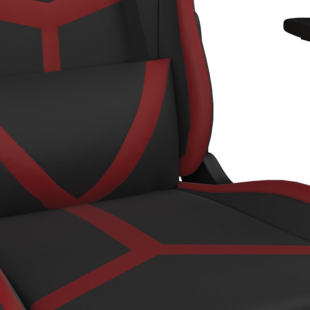 Gaming-Stuhl mit Massagefunktion Schwarz und Grün Kunstleder