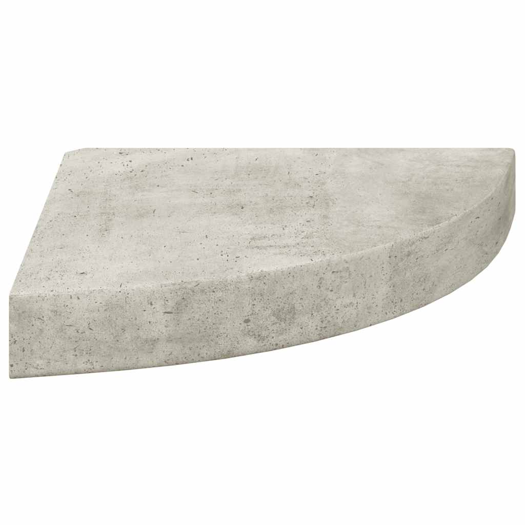 Schwebende Eckregale 2 Stk. Hochglanz-Weiß 25x25x3,8 cm MDF