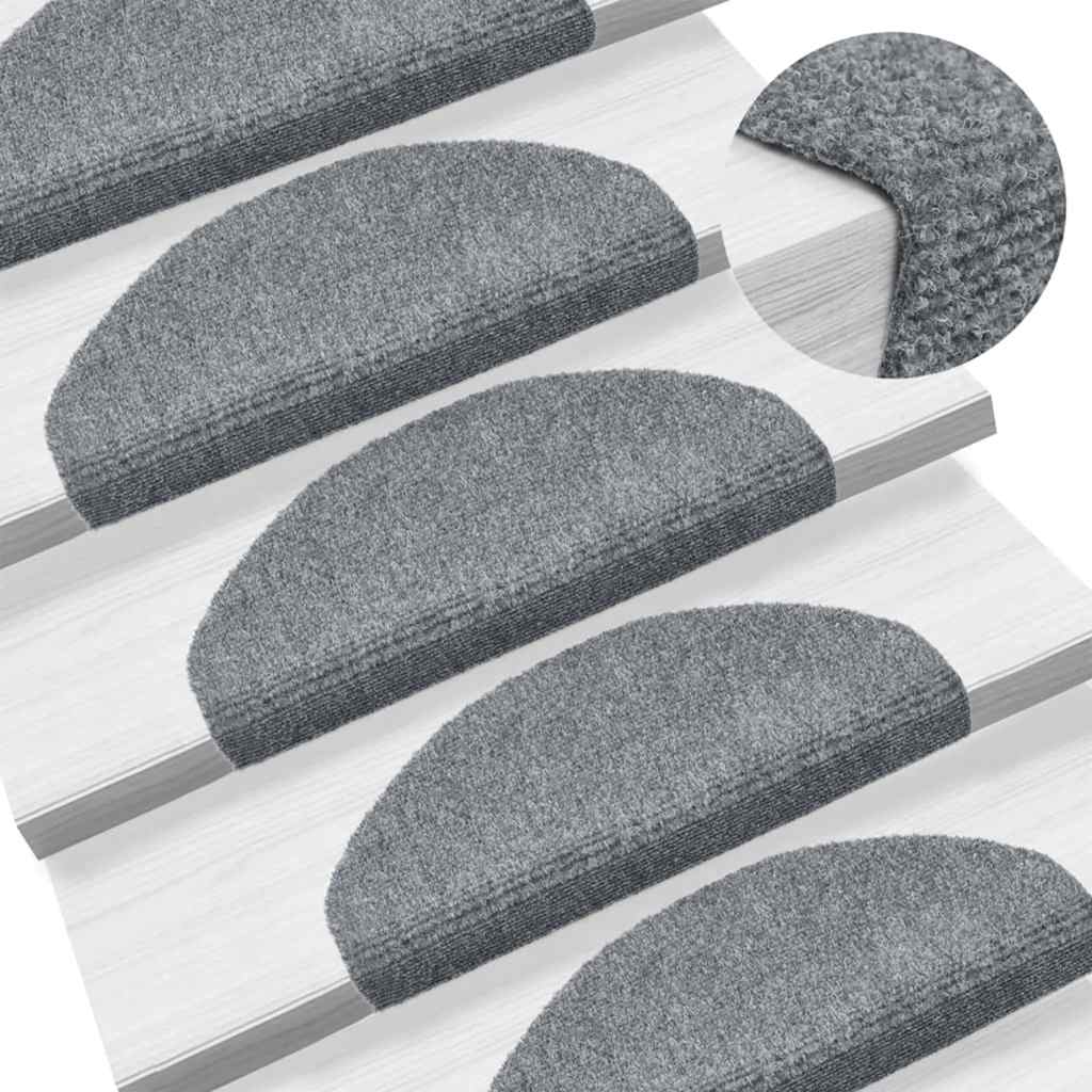 Stufenmatten Selbstklebend 15 Stk. 56x17x3 cm Hellbraun Halbrund