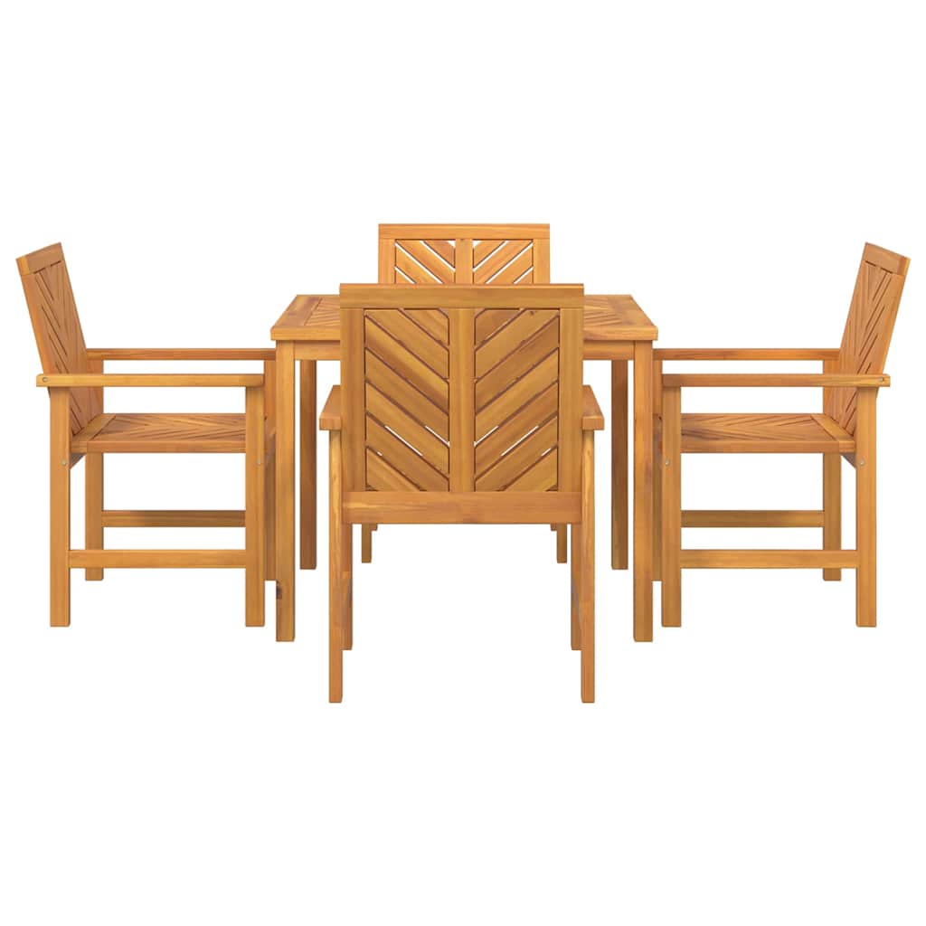 Garten Essgruppe 3 Stk. Braun Massivholz Akazie