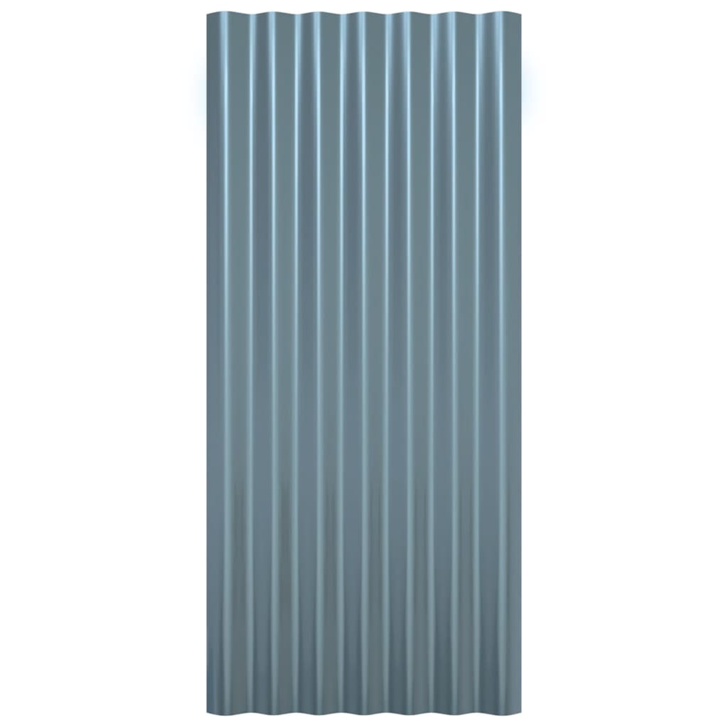 Dachpaneele 12 Stk. Verzinkter Stahl Grün 100x36 cm