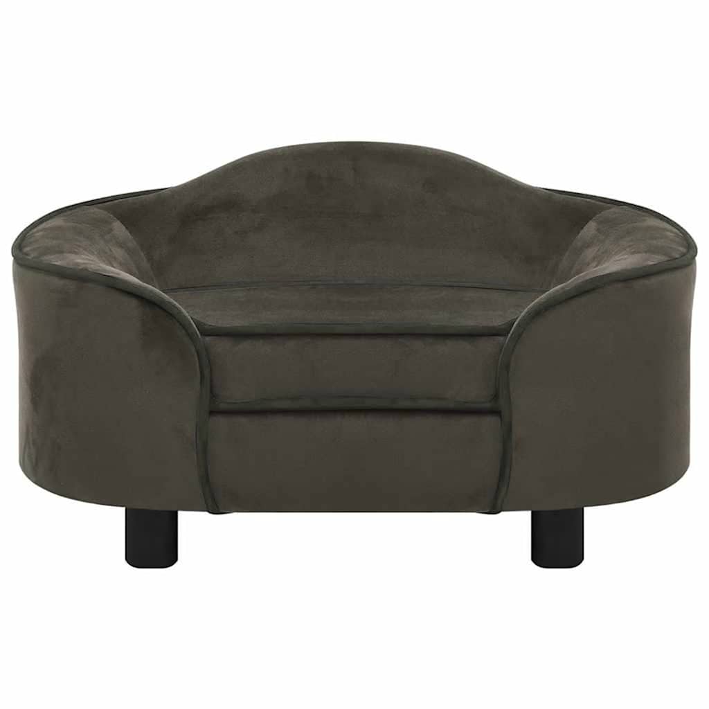 Hundesofa Dunkelgrau 67x47x36 cm Plüsch