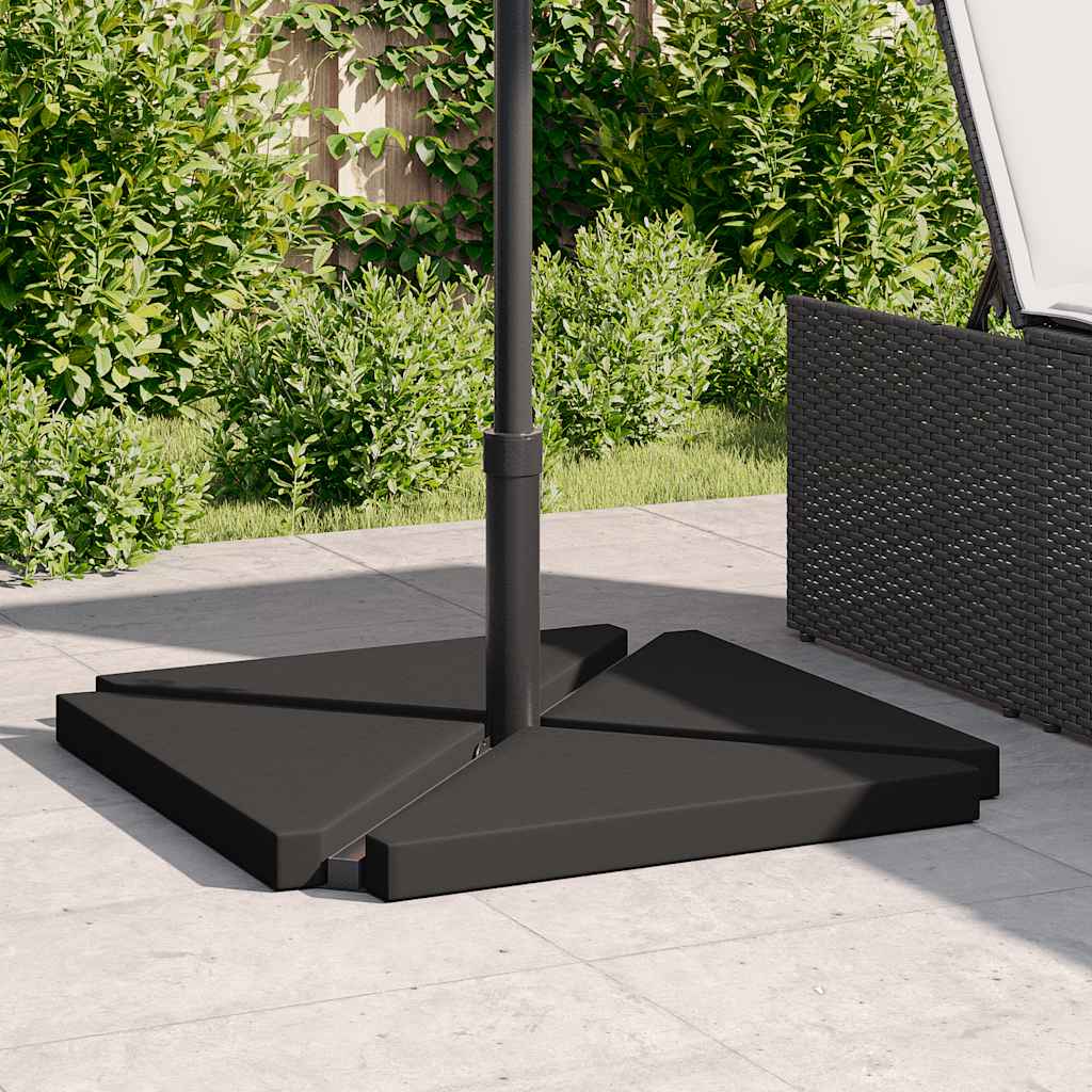 vidaXL Sonnenschirm-Gewichtsplatten 4 Stk. Grau Granit Dreieckig 14 kg