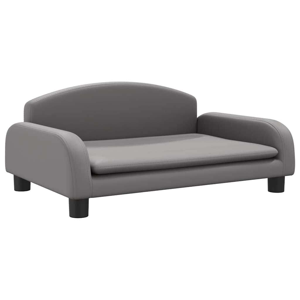Kindersofa Schwarz 70x45x30 cm Kunstleder