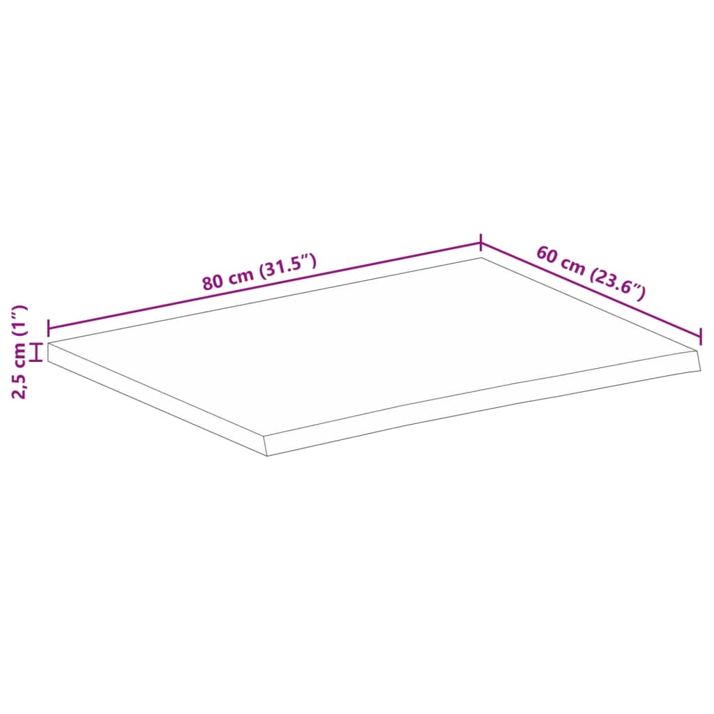 Wandregal 40x20x2,5 cm Rechteckig Massivholz Akazie Baumkante