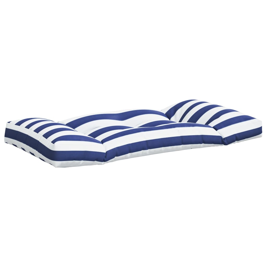 Palettenkissen Blau Weiß Gestreift 58x58x10 cm Oxford-Gewebe