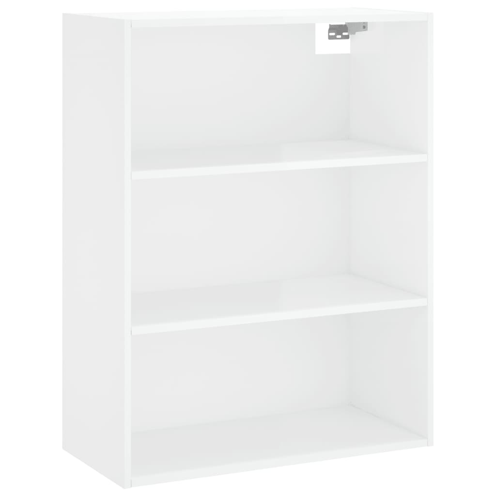 Highboard Hochglanz-Weiß 69,5x34x180 cm Holzwerkstoff