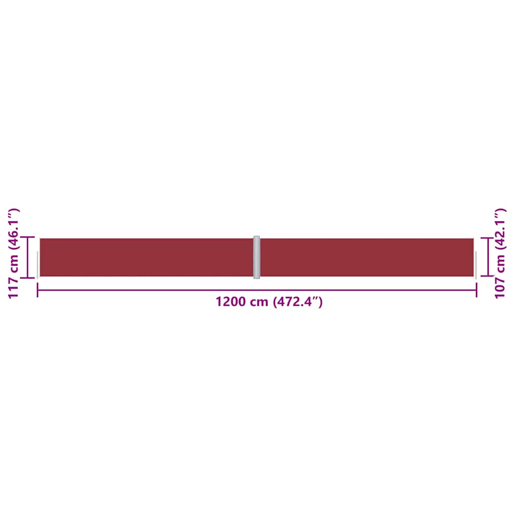 Ausziehbare Seitenmarkise 160×600 cm Braun