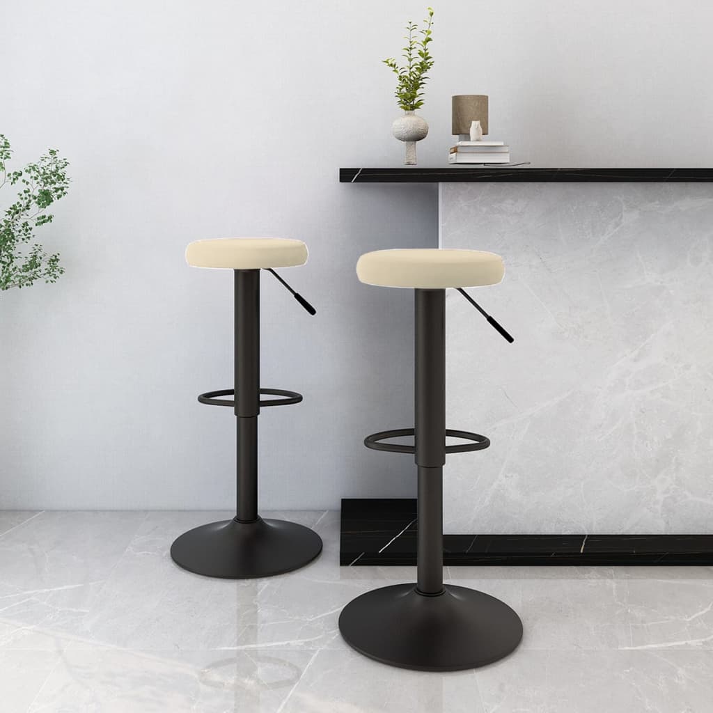 Barhocker 2 Stk. Schwarz Samt