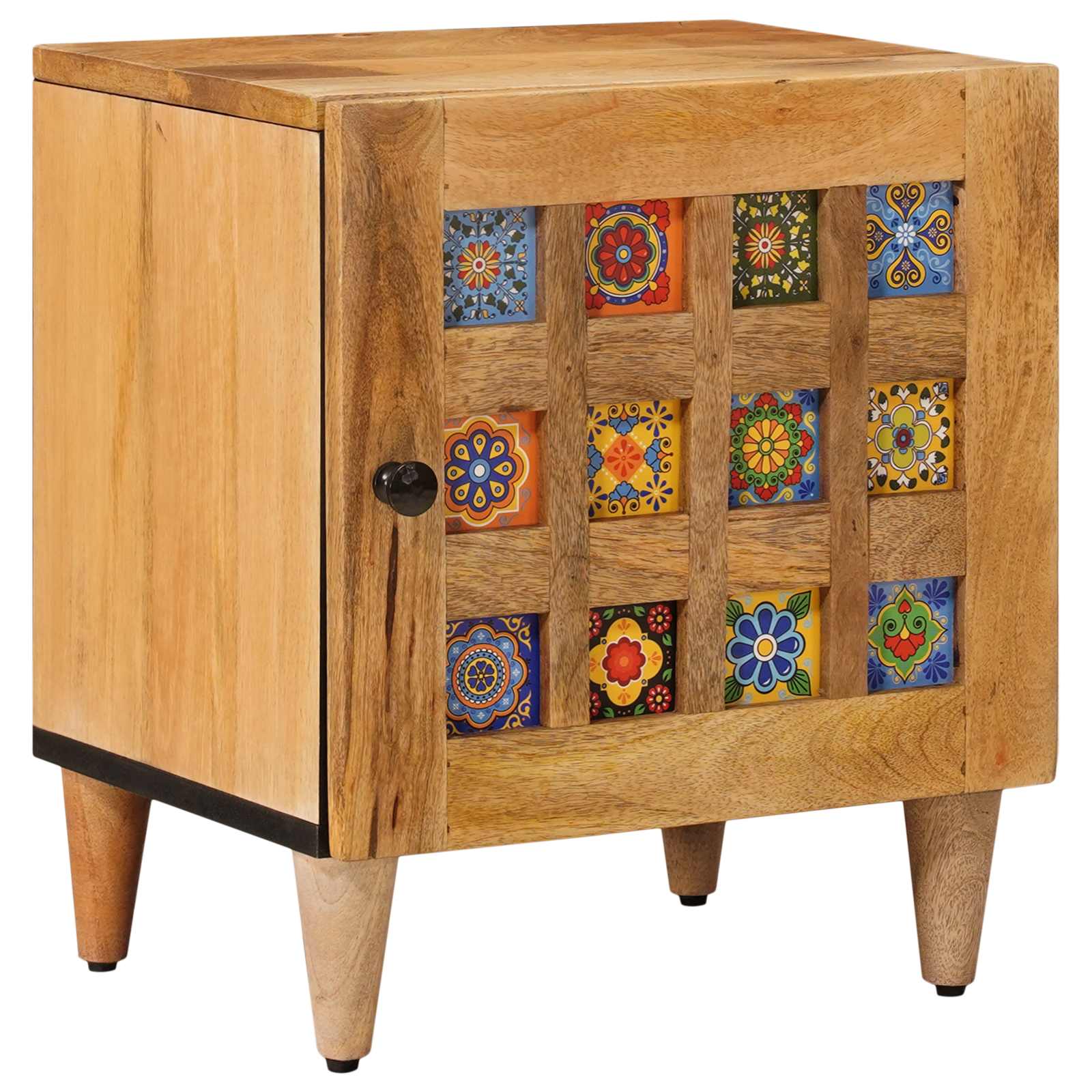 Nachttisch Braun 40 x 33 x 46 cm Massivholz Mango