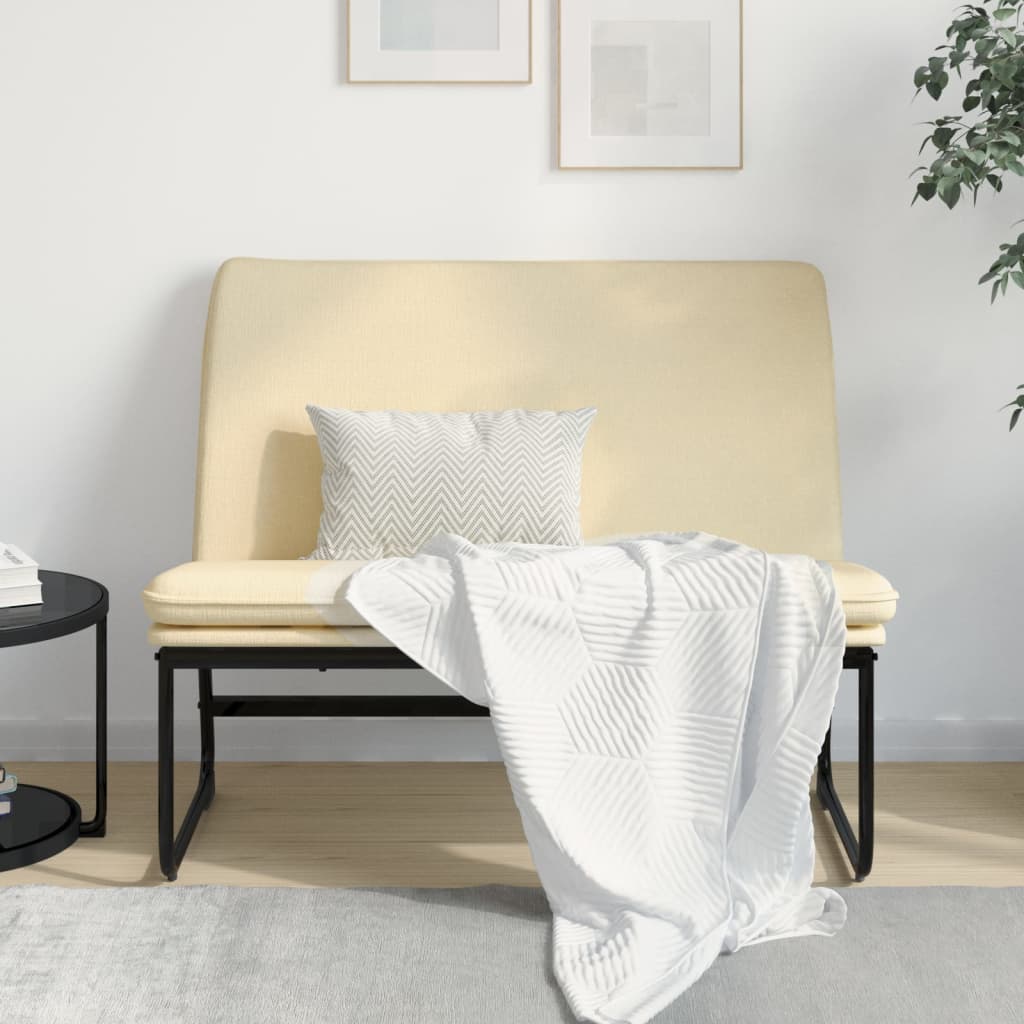Sitzbank Hellgrau 100x75x76 cm Stoff