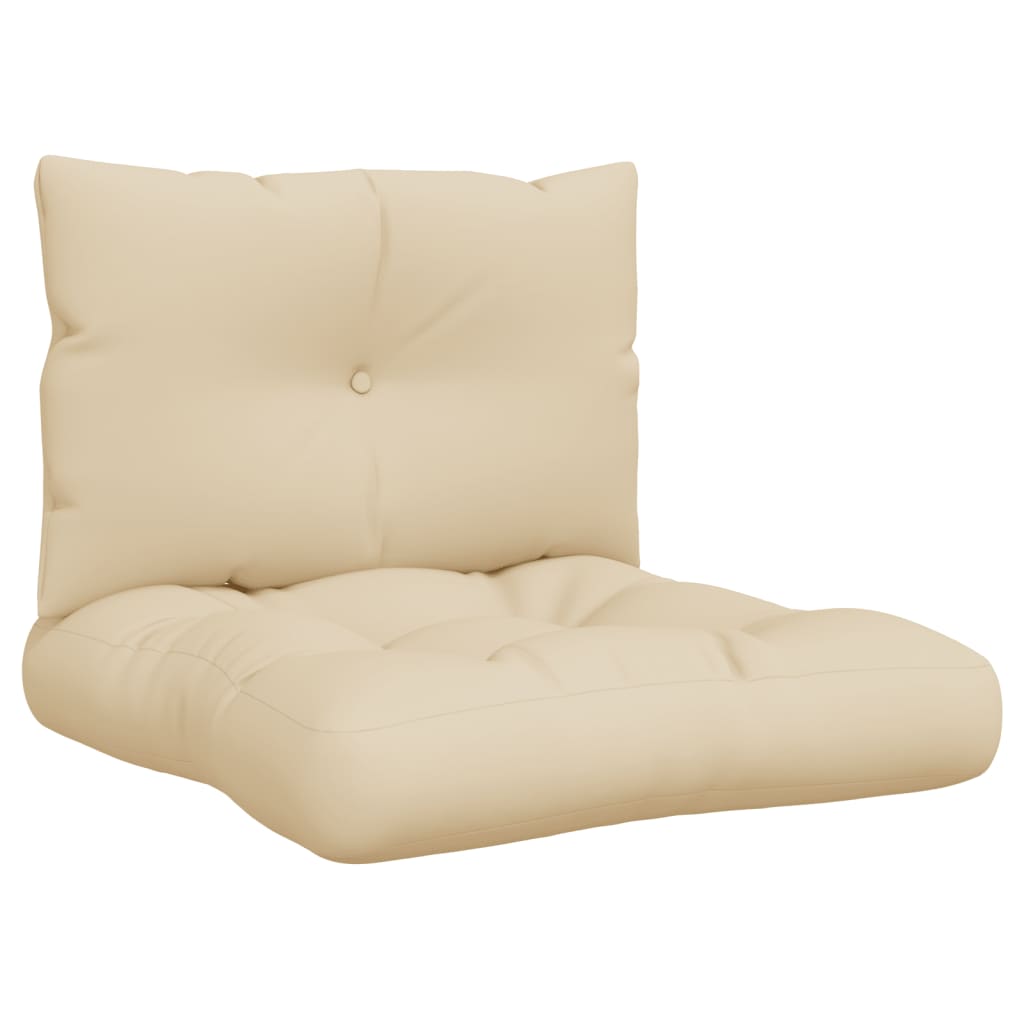 Palettenkissen 3-tlg. Taupe Stoff