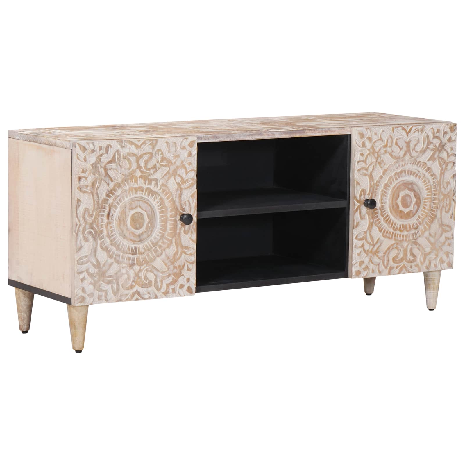 TV-Schränk Braun 105 x 33,5 x 46 cm Massivholz Mango