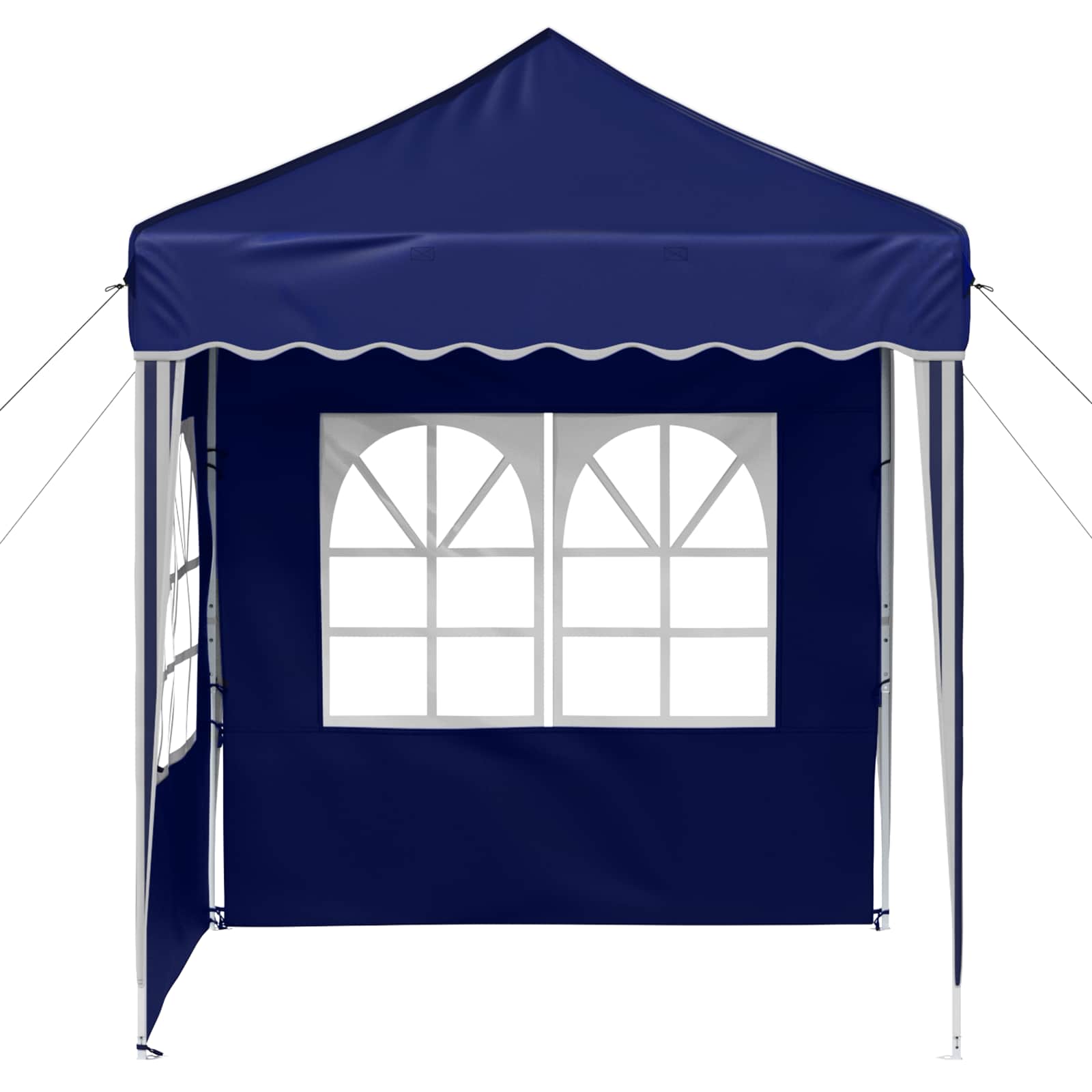 Pop-up Partyzelt 195 x 195 x 245 cm Creme Oxford-Stoff