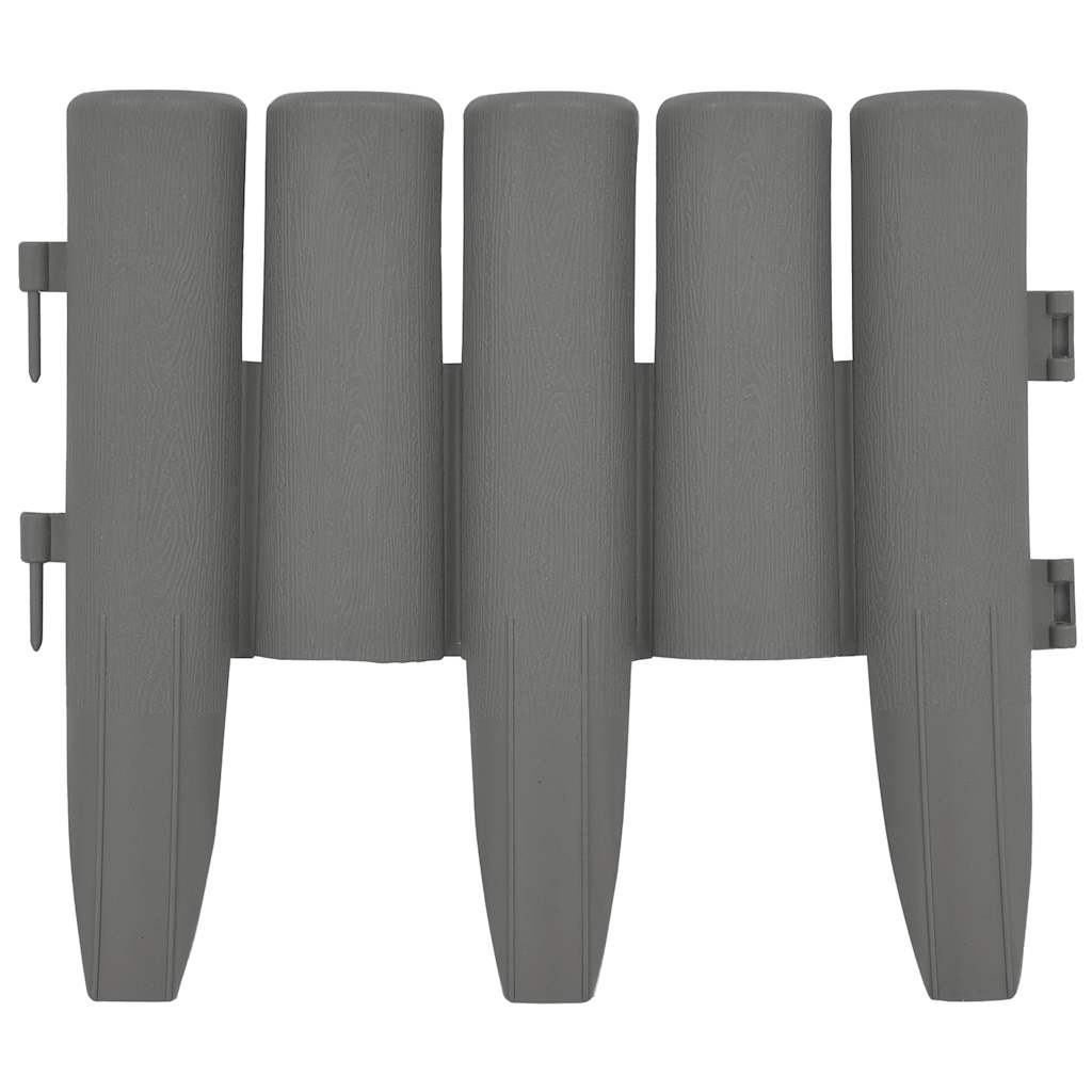 Rasenkanten 36 Stk. Grau 10 m PP