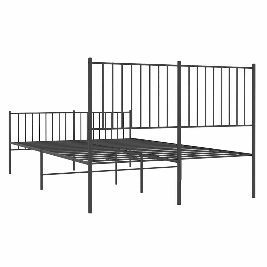 Bettgestell Metall Schwarz 75x190 cm