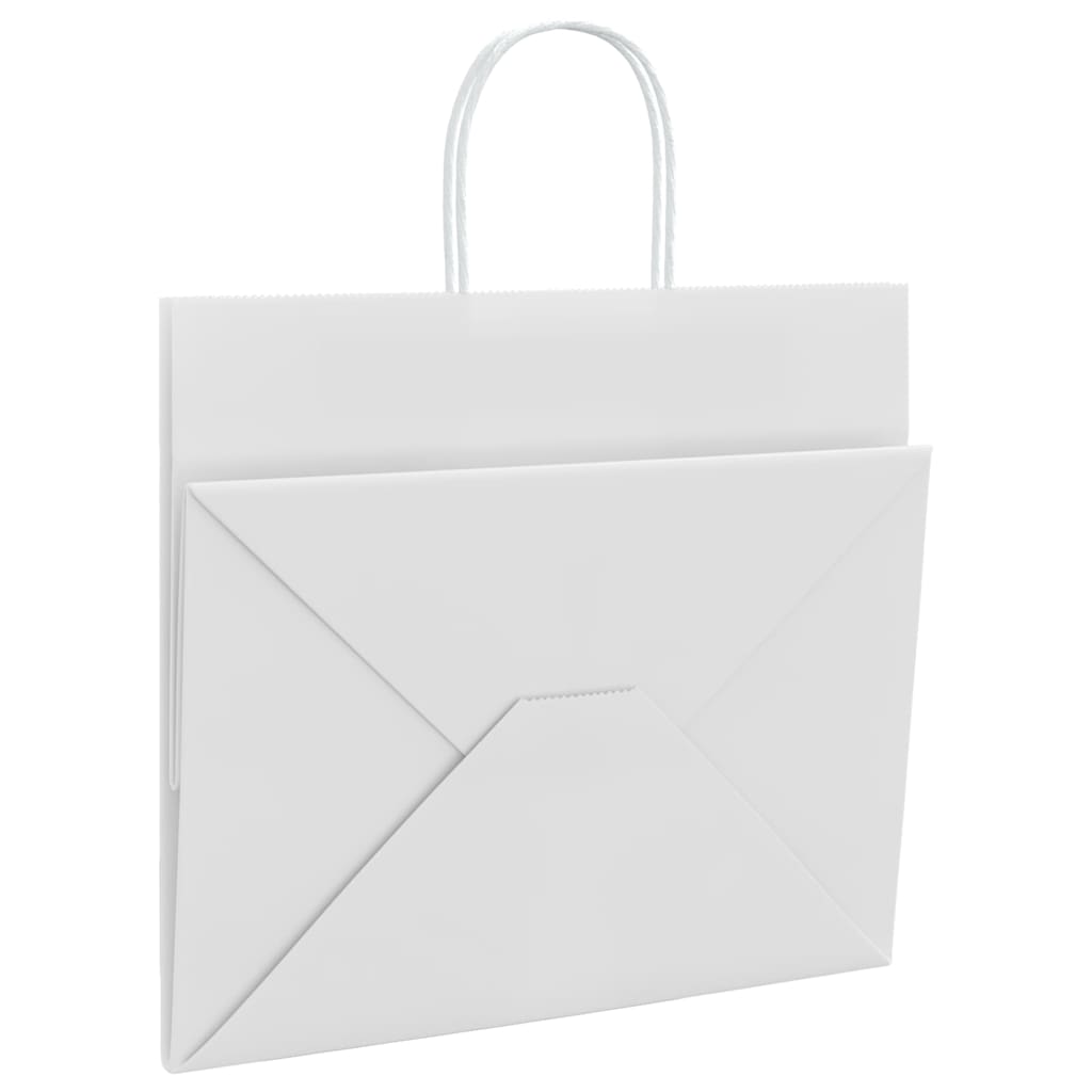Papiertragetaschen 50 Stk. mit Henkeln Braun 21x11x36 cm