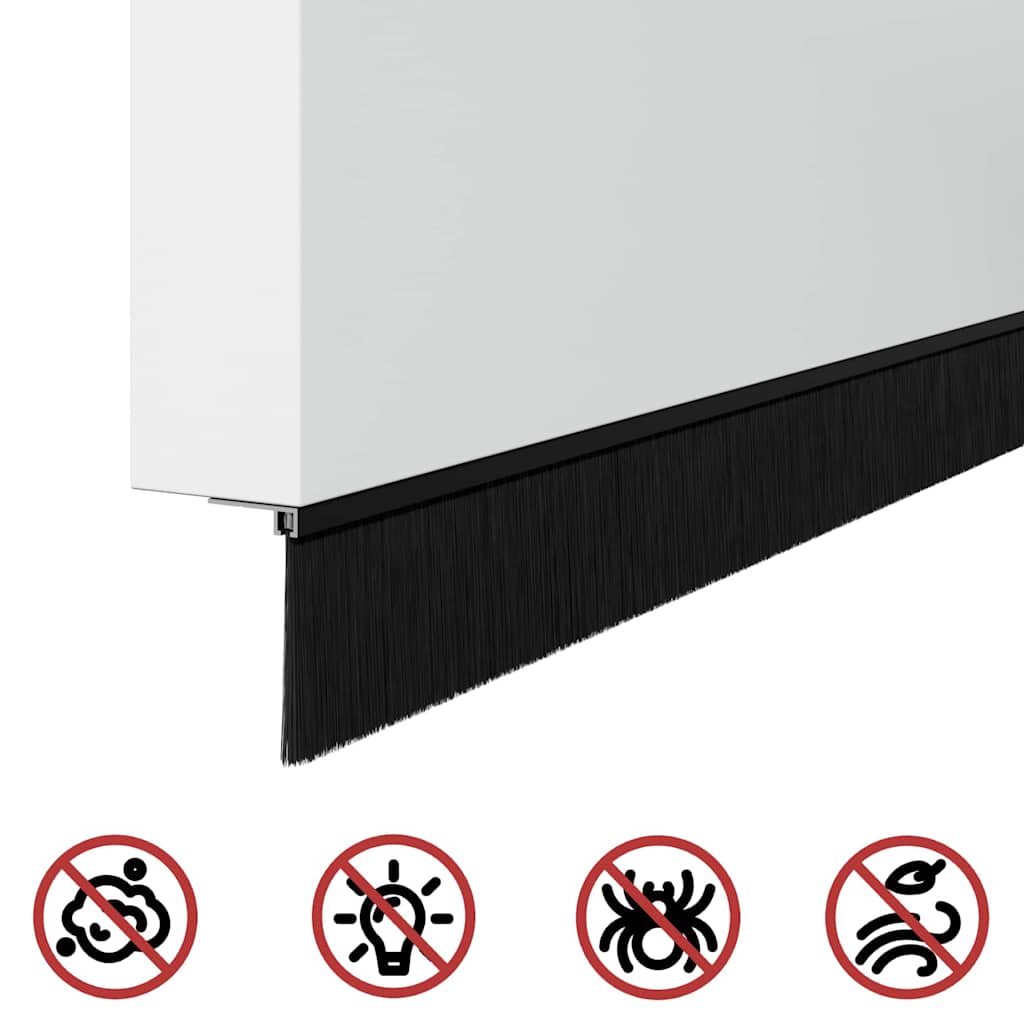 Aufsteck Türbürstendichtungen 2 pcs Braun 100 cm