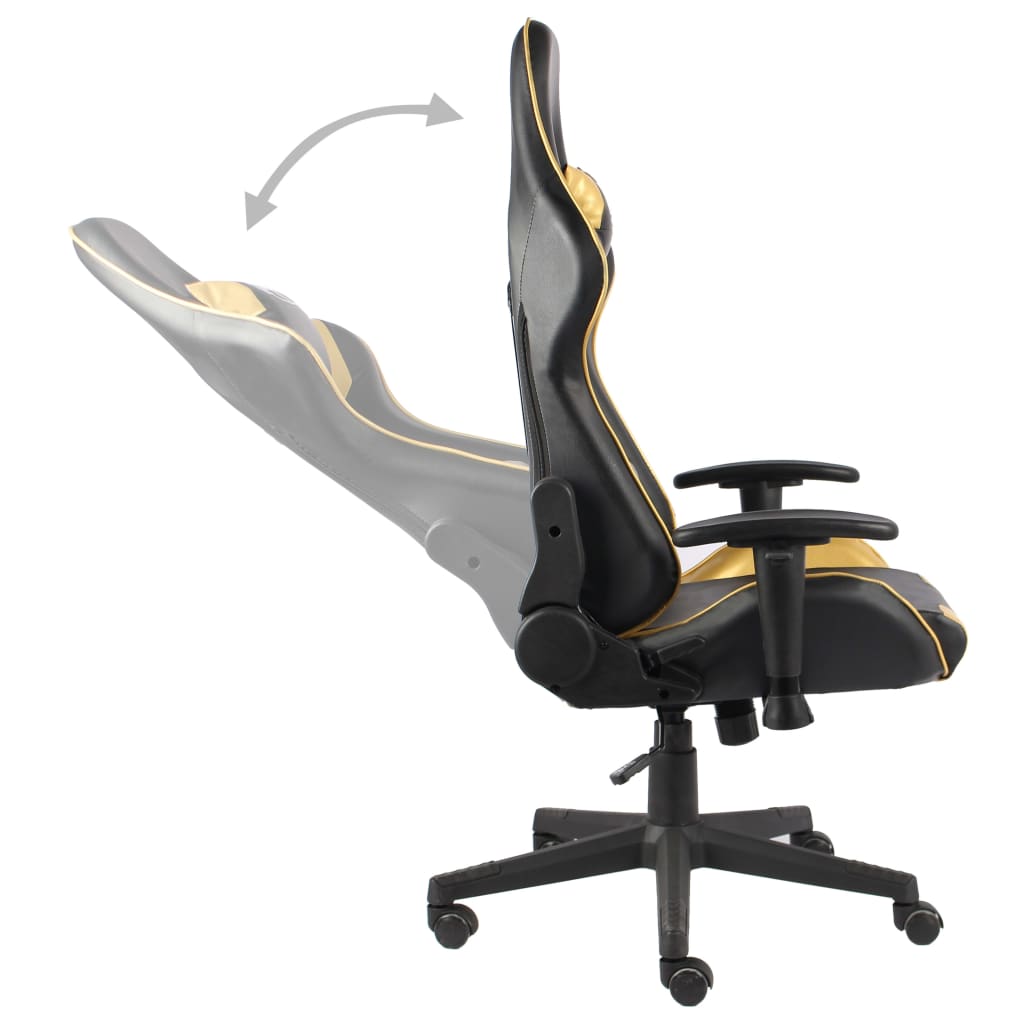 Gaming-Stuhl Drehbar Blau PVC