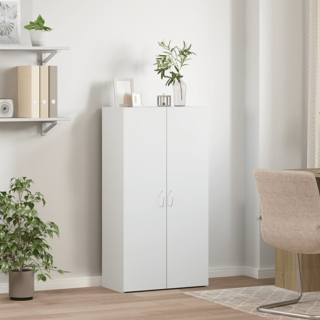 Aktenschrank Weiß 60x32x153 cm Holzwerkstoff
