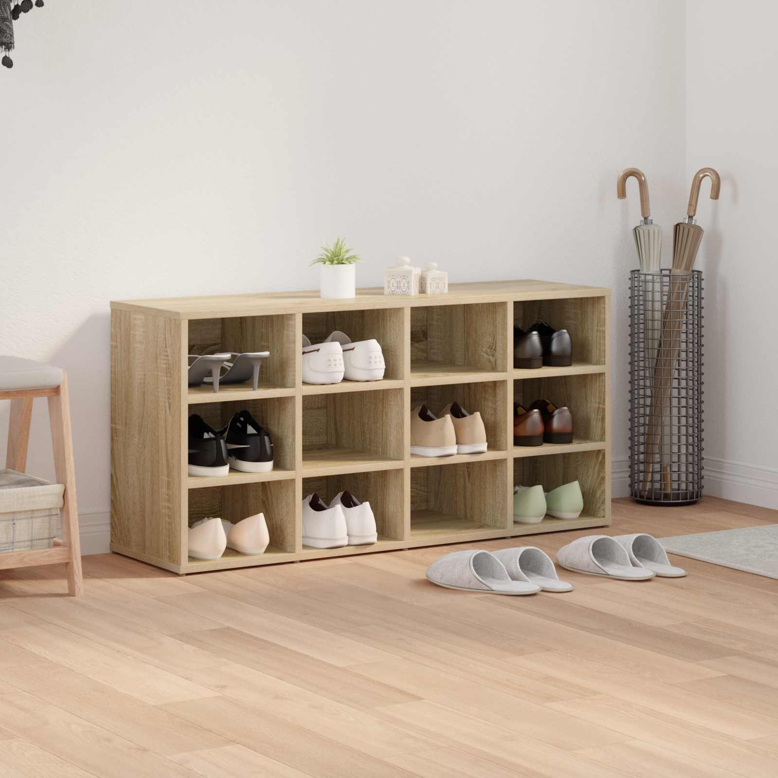 Schuhregale 2 Stk. Weiß 52,5x30x50 cm